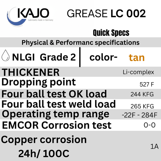 KAJO LC 002 Lithium Complex Grease - Multipurpose High-Temp