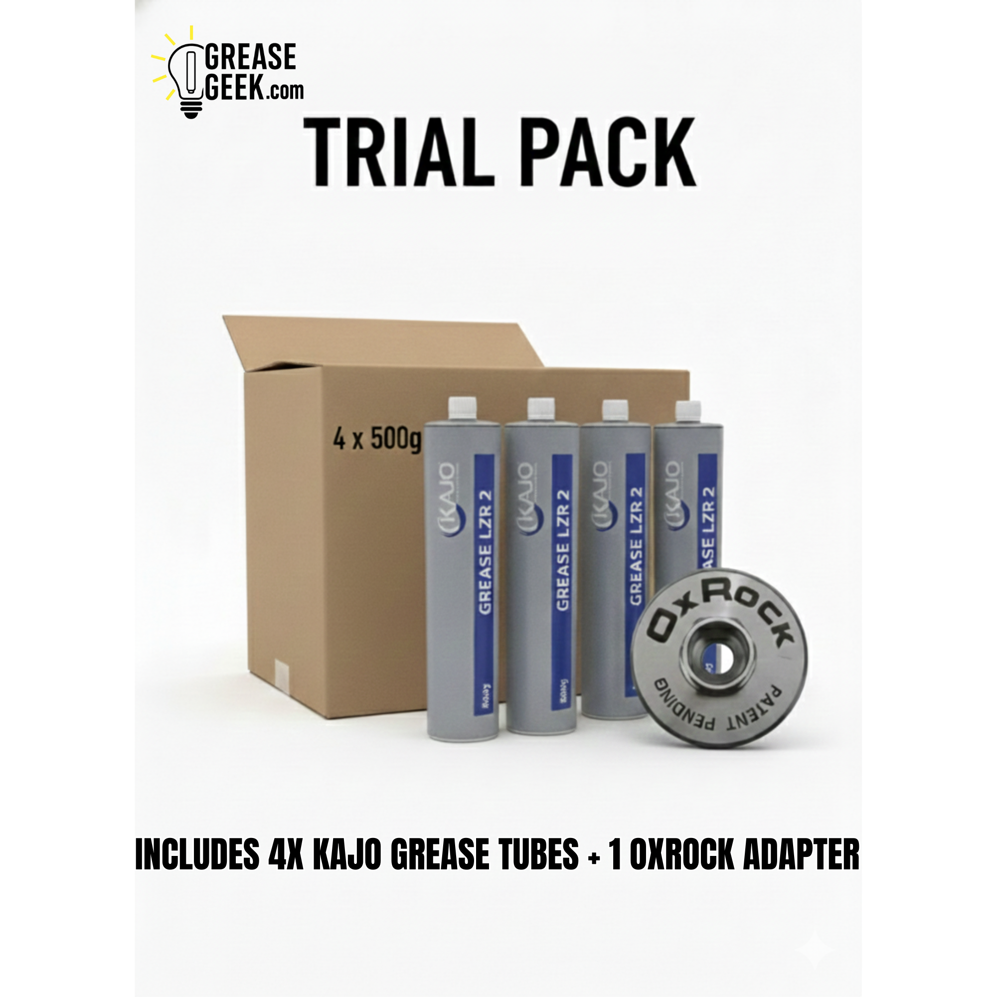 KAJO LZR 2 Grease Trial Pack - 4 Tubes OxRock Adapter