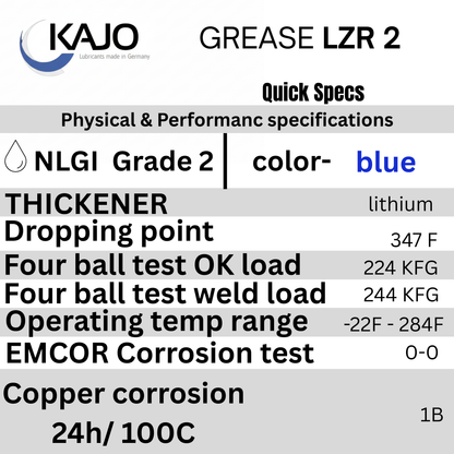 KAJO LZR 2 Multipurpose Lithium Grease - Professional Grade (20 x 500g)